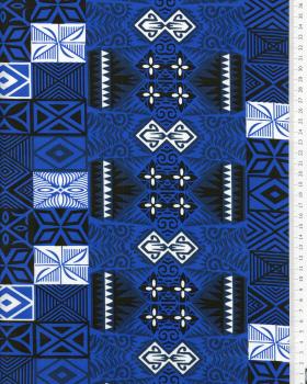 Polynesian fabric FARE Blue - Tissushop